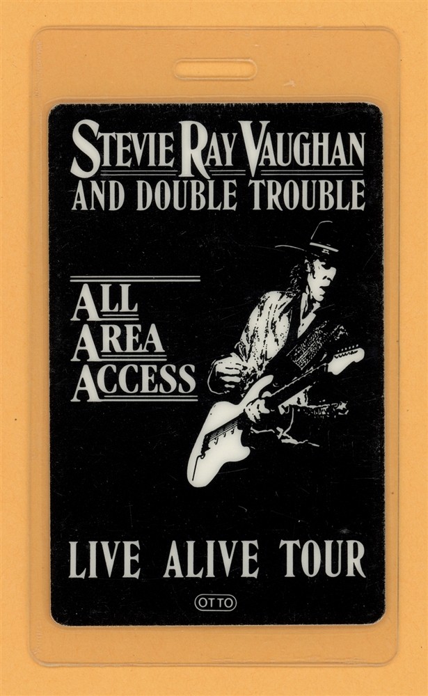 Stevie Ray Vaughan 1986 Soul to Soul Tour AAA Laminated Backstage Pass