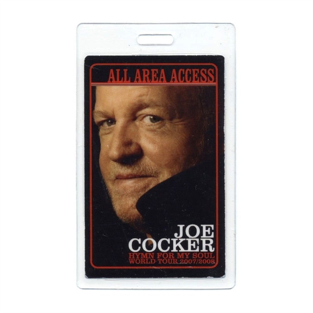 Joe Cocker 2007 Concert Laminated Backstage Pass Hymn For My Soul Tour