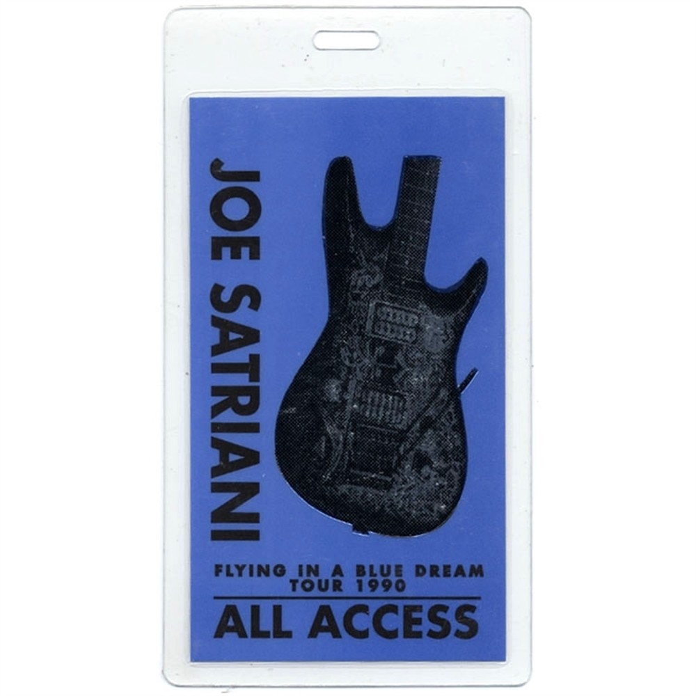 Joe Satriani 1990 Flying in a Blue Dream Tour All Access Laminate Backstage Pass