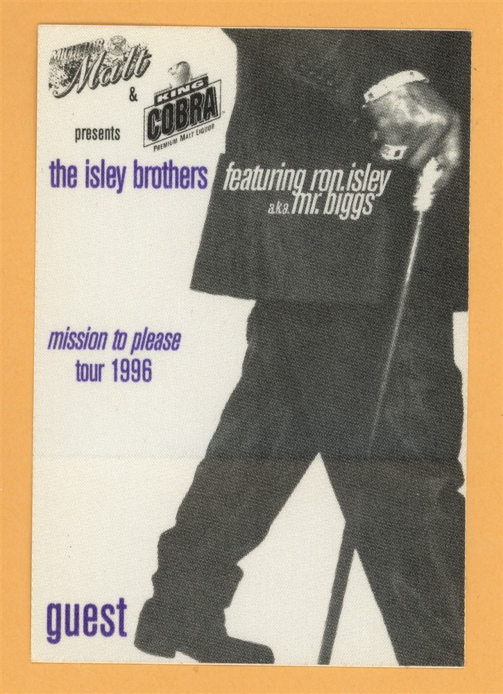 Isley Brothers 1996 Mission To Please Concert Tour GUEST Backstage Pass