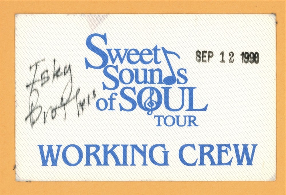 Isley Brothers 1998 Sweet Sounds of Soul Concert Tour CREW Backstage Pass
