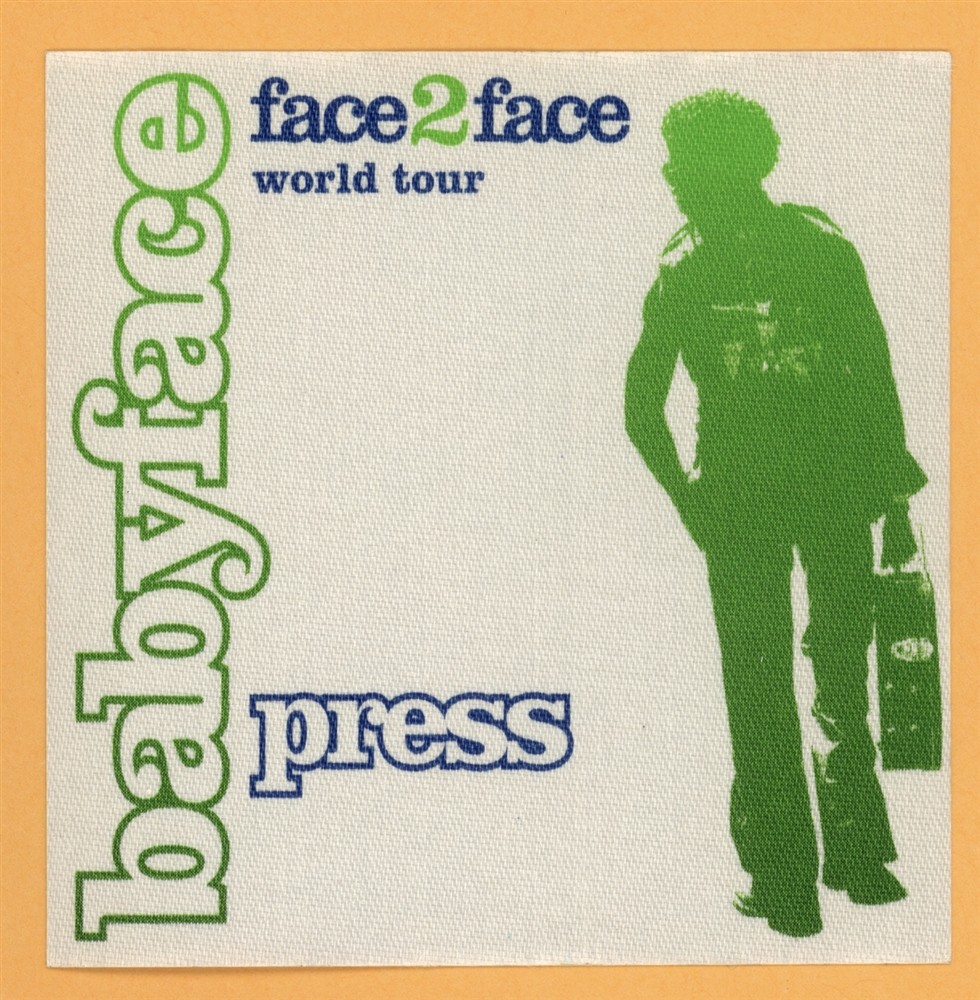 Babyface 2001 Face 2 Face Concert Tour PRESS Backstage Pass
