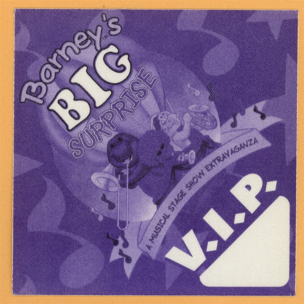 Barney's BIG Surprise 1997 Concert Tour VIP Backstage Pass
