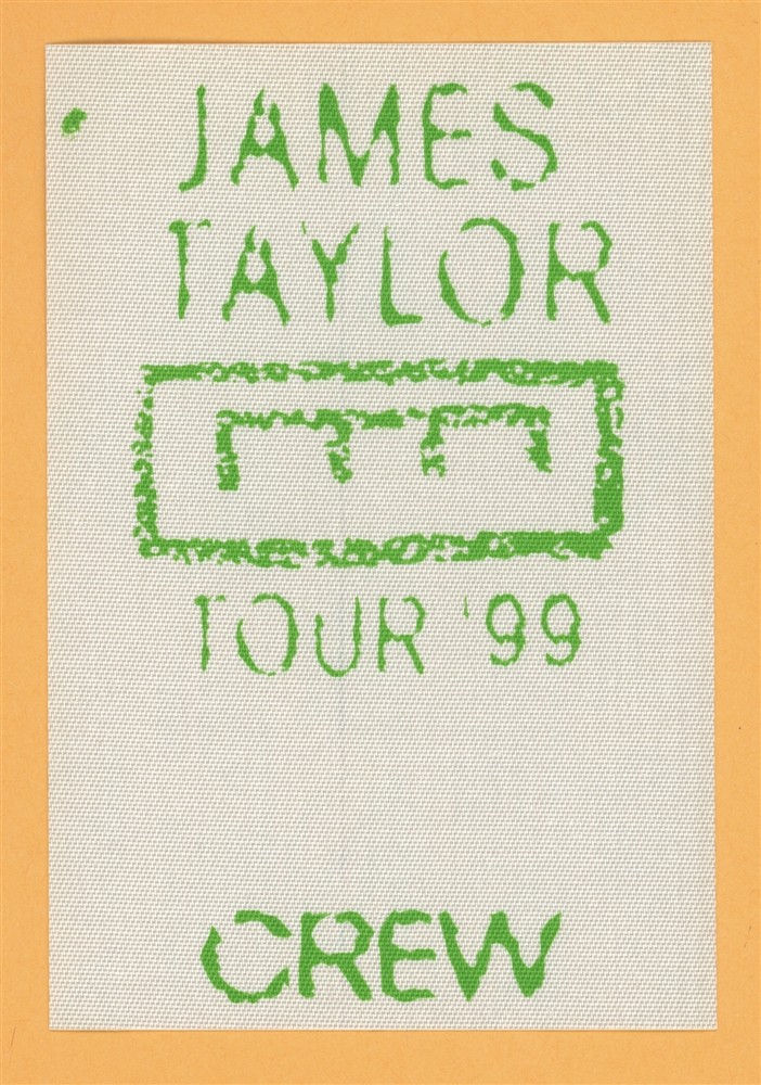James Taylor 1999 Concert Tour CREW Backstage Pass