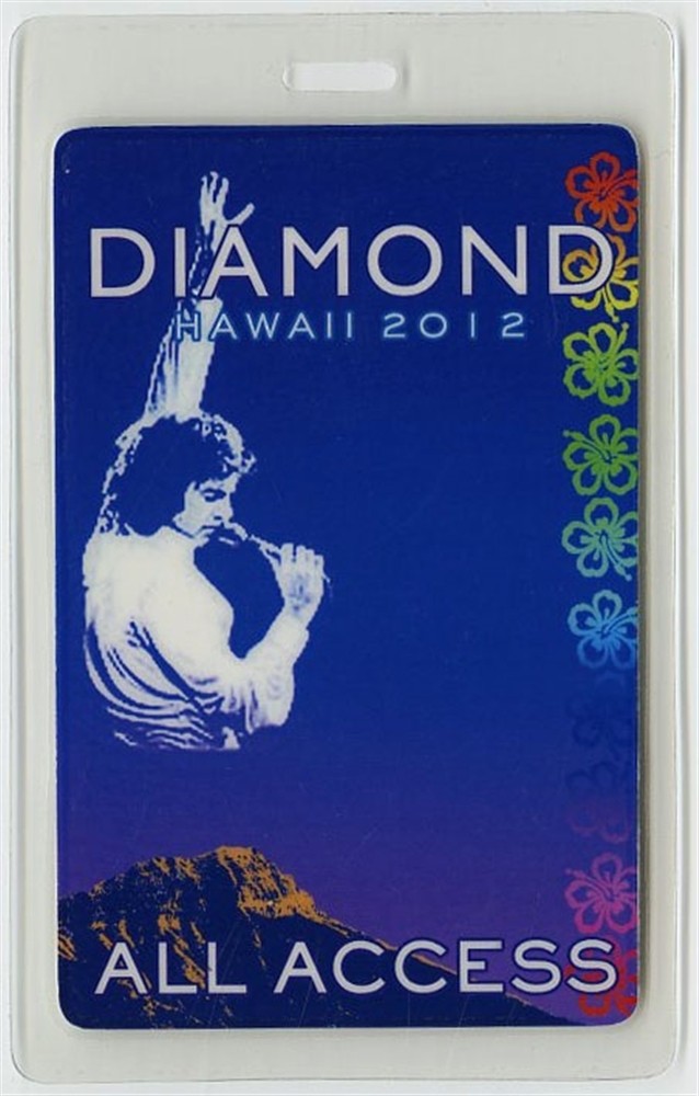 Neil Diamond 2012 Concert Tour All Access Laminated Backstage Pass