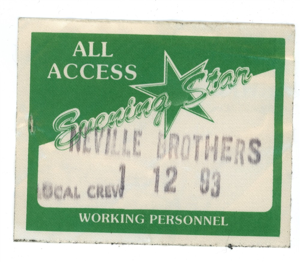 Neville Brothers Local Crew Original Backstage Pass - 1993 Tour