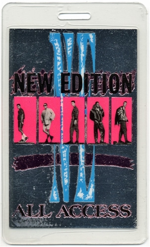 New Edition 1996 Home Again Concert Tour All Access Laminated Backstage Pass