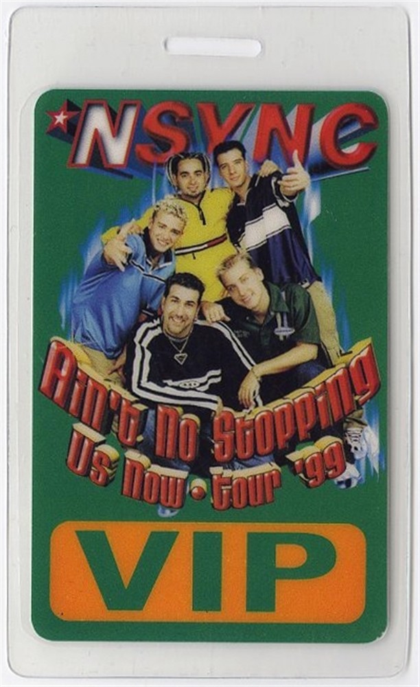 NSYNC 1999 Tour Laminated Backstage Pass Justin Timberlake
