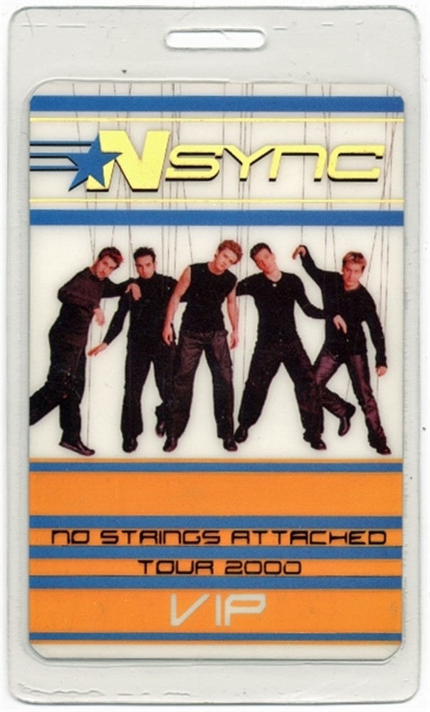 NSYNC 2000 Concert Tour VIP Laminated Backstage Pass