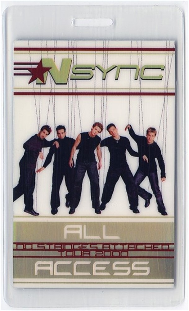 NSYNC 2000 No Strings Attached Tour Laminated Backstage Pass Justin Timberlake