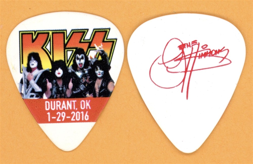 KISS Gene Simmons Vintage Guitar Pick - 2016 Durant, OK Freedom to Rock Tour