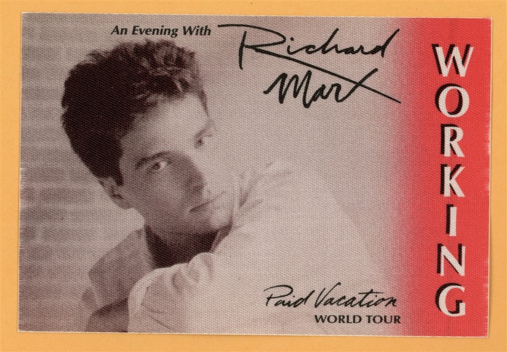 Richard Marx 1994 Paid Vacation Concert Tour WORKING Backstage Pass