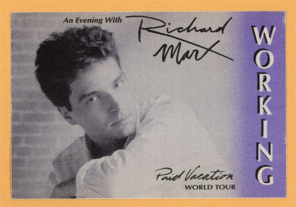 Richard Marx 1994 Paid Vacation Concert Tour WORKING Backstage Pass