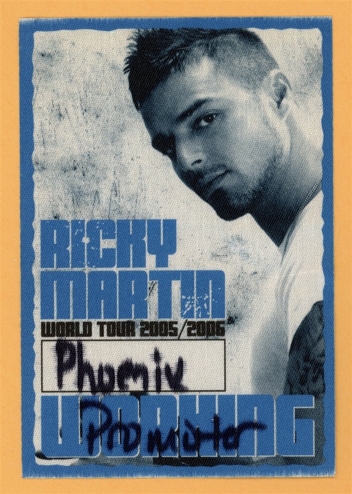 Ricky Martin 2005 Concert Tour Working Backstage Pass