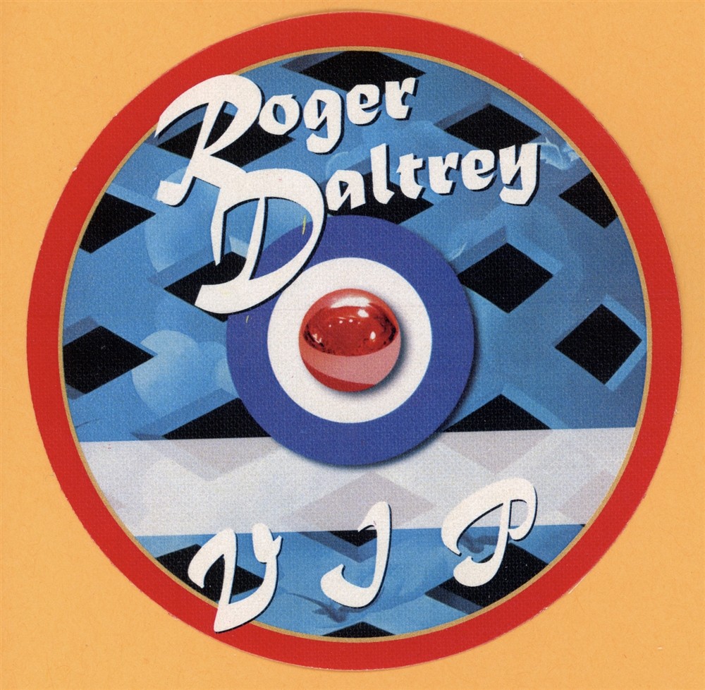 ROGER DALTREY 2008 THE WHO CONCERT TOUR VIP BACKSTAGE PASS COLLECTIBLE MEMORABILIA