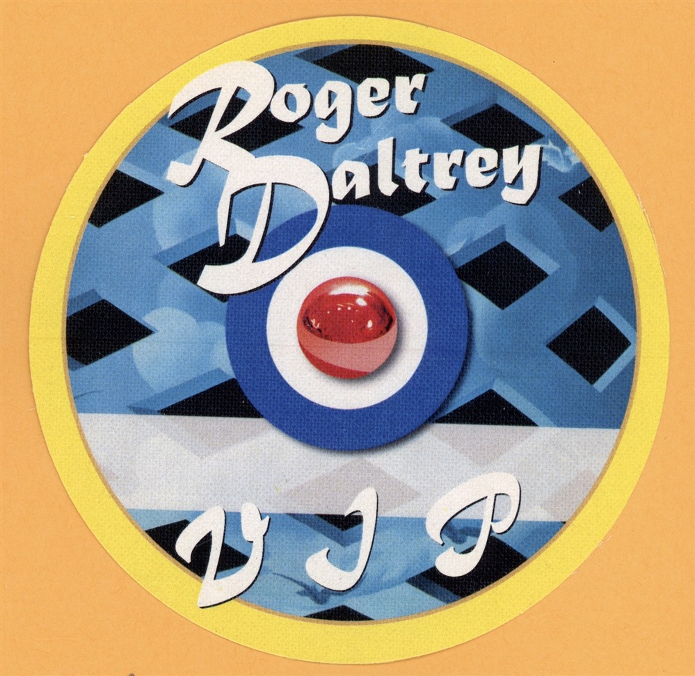 ROGER DALTREY 2008 THE WHO CONCERT TOUR VIP BACKSTAGE PASS COLLECTIBLE MEMORABILIA