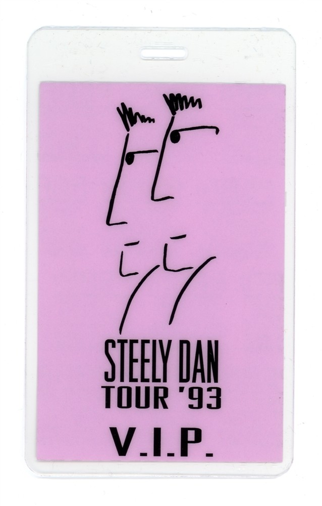 Steely Dan 1993 VIP Laminated Backstage Pass RARE PINK