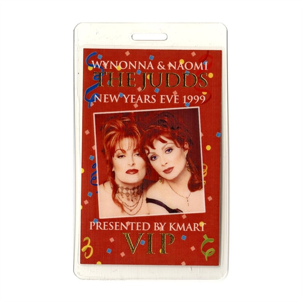 The Judds VIP Wynonna and NaomiLaminated Backstage Pass - 1999 US Tour