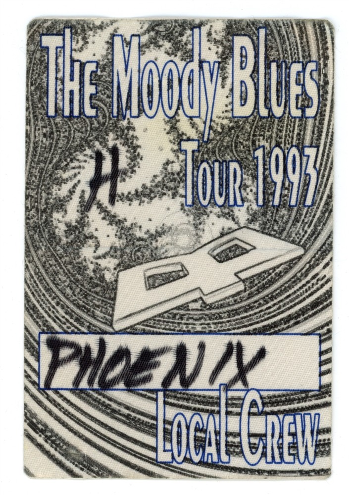 The Moody Blues Local Crew Vintage Backstage Pass - 1993 Tour