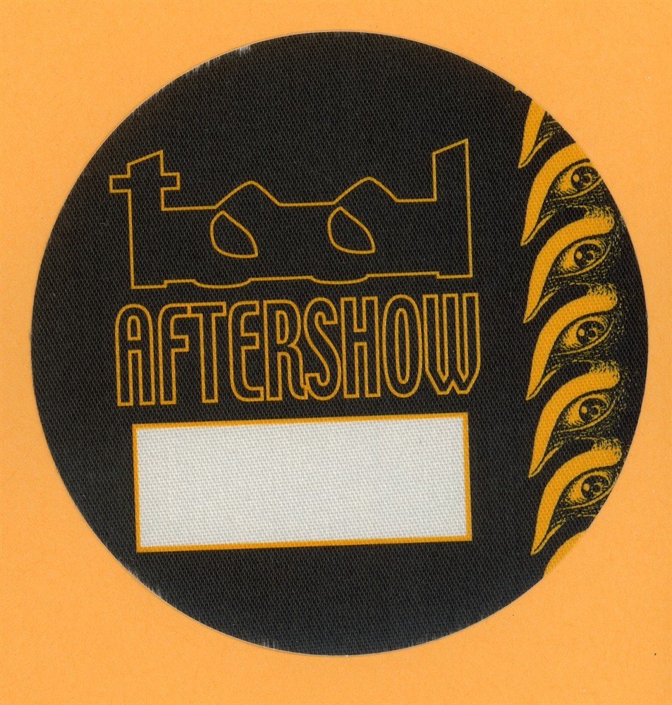 Tool 2001 Lateralus Concert Tour Aftershow Backstage Pass