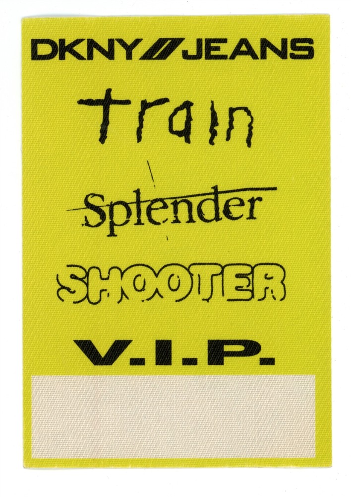 Train Splender Shooter concert tour VIP Backstage Pass