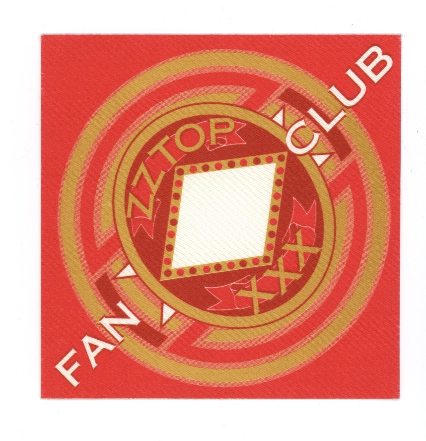 ZZ Top 1999 XXX Concert Tour Fan Club Backstage Pass