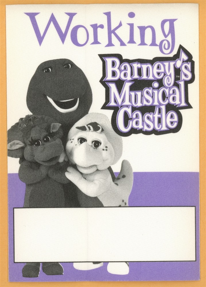 Barney's Musical Castle 1999 Concert Tour WORKING Backstage Pass