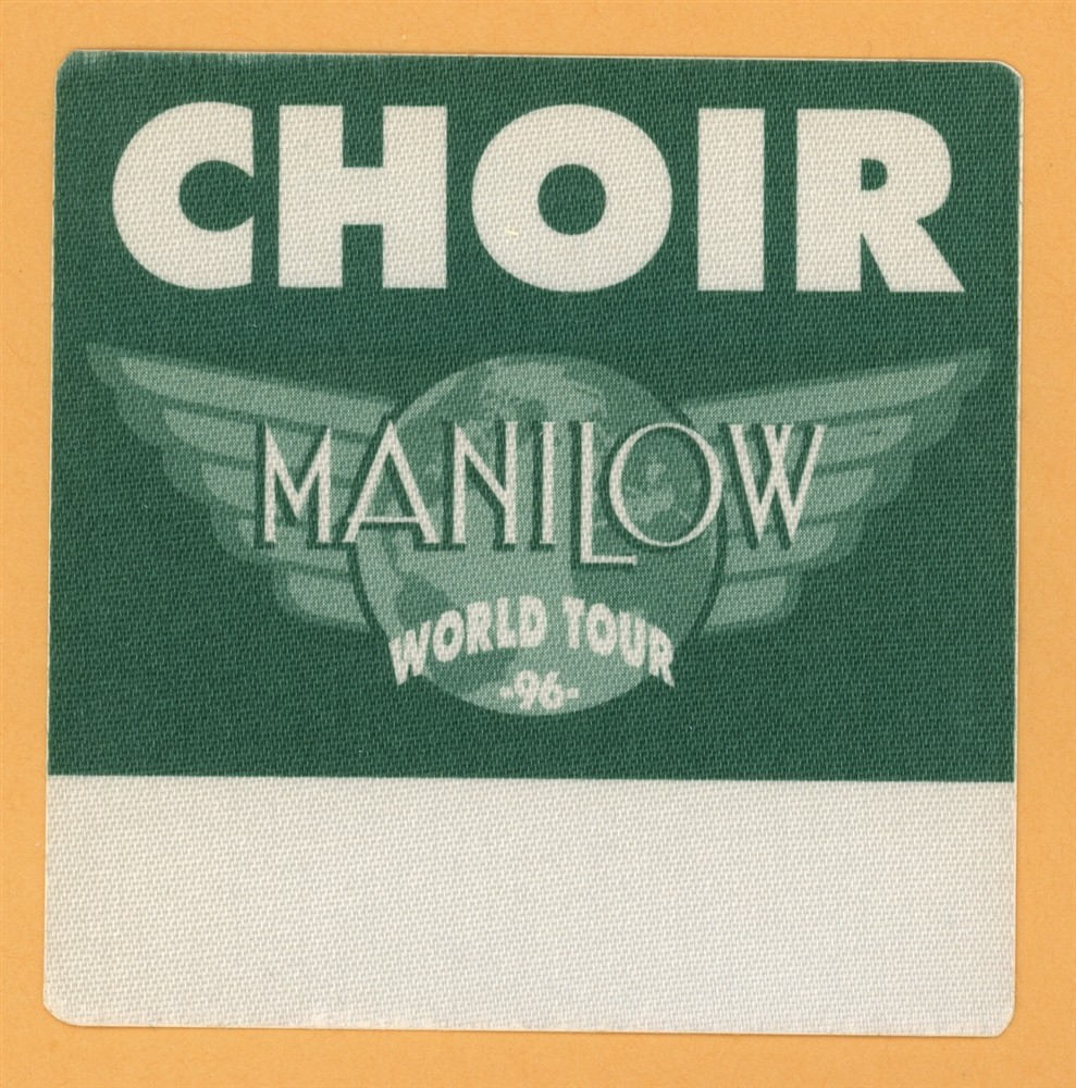 Barry Manilow 1996 Concert Tour CHOIR Backstage Pass