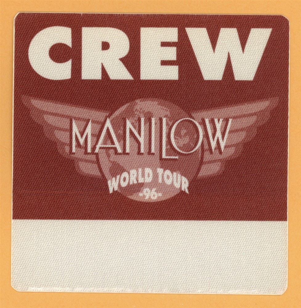 Barry Manilow 1996 Concert Tour CREW Backstage Pass