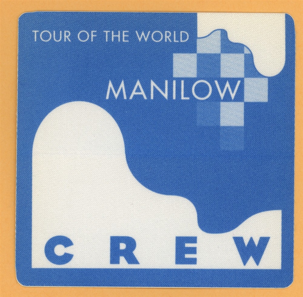 Barry Manilow 1997 Tour of the World Concert CREW Backstage Pass