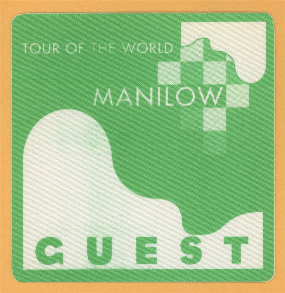 Barry Manilow 1997 Tour of the World Concert GUEST Backstage Pass