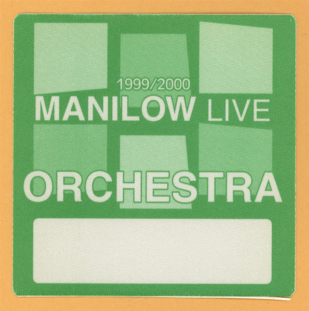 Barry Manilow 1999 LIVE Concert Tour ORCHESTRA Backstage Pass
