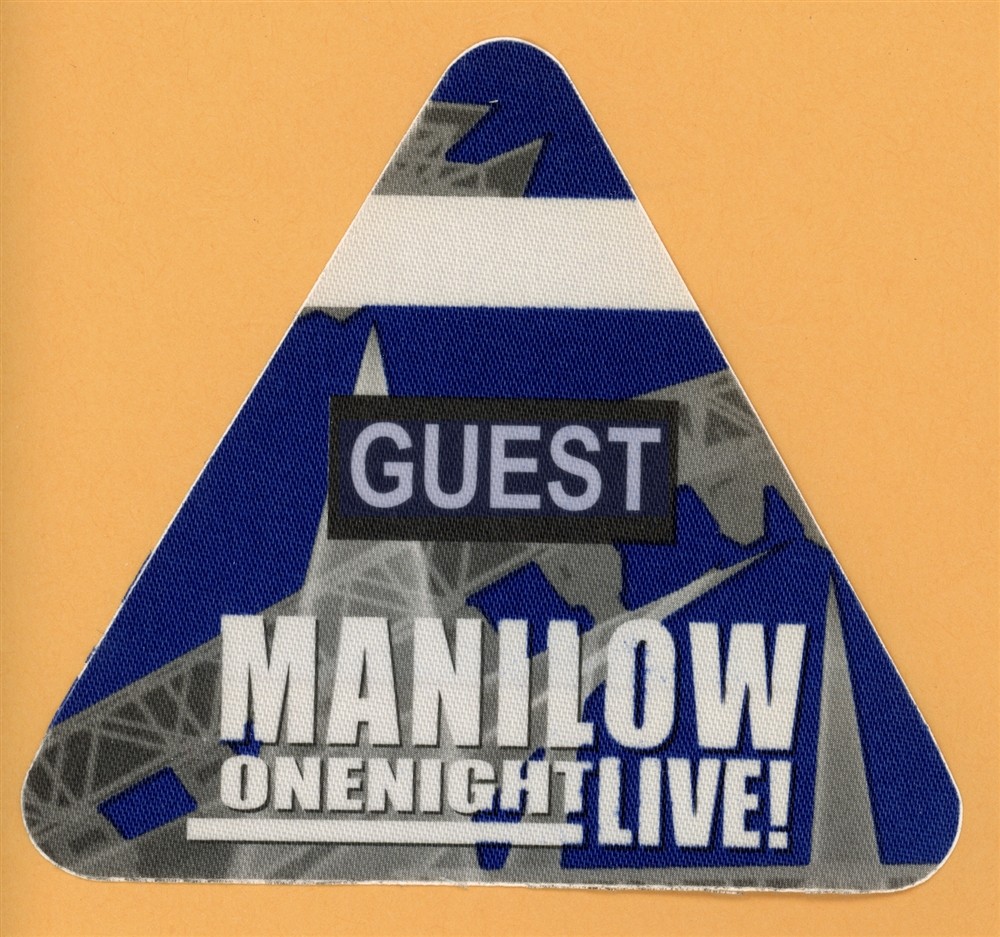 Barry Manilow 2004 One Night LIVE! Concert Tour GUEST Backstage Pass