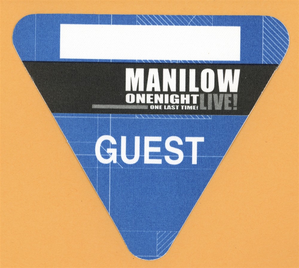 Barry Manilow 2004 One Night LIVE! Concert Tour GUEST Backstage Pass