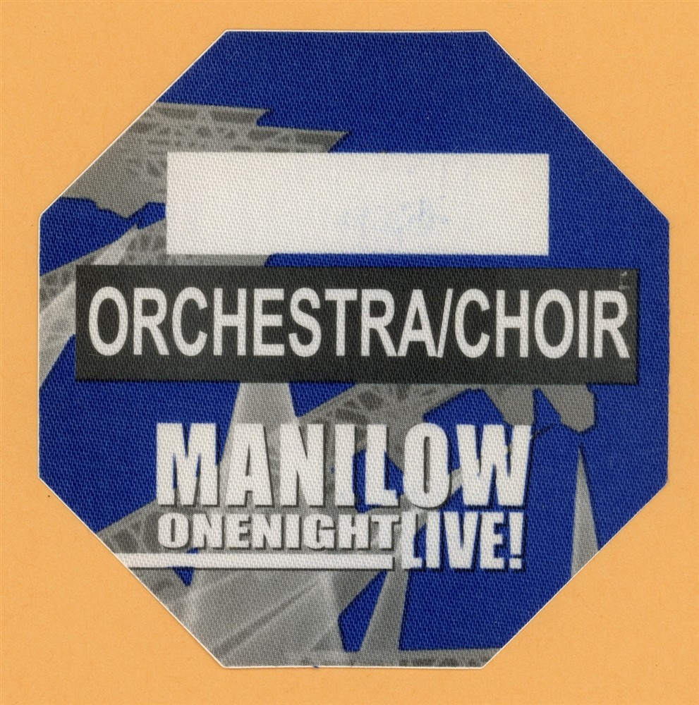 Barry Manilow 2004 One Night LIVE! Concert Tour ORCHESTRA Backstage Pass