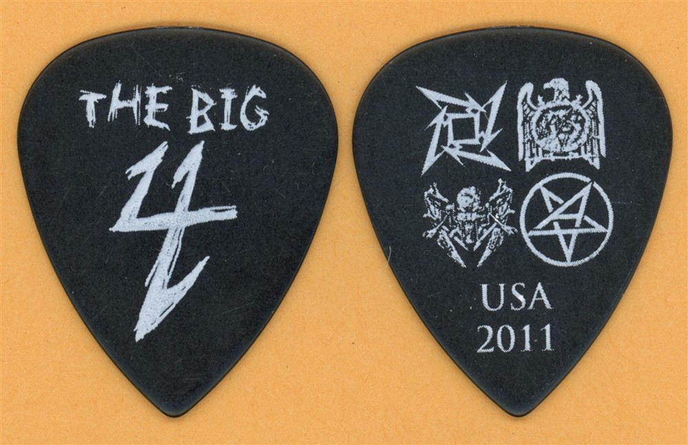 Metallica Slayer Megadeth Vintage Guitar Pick - 2011 Big 4 USA Tour