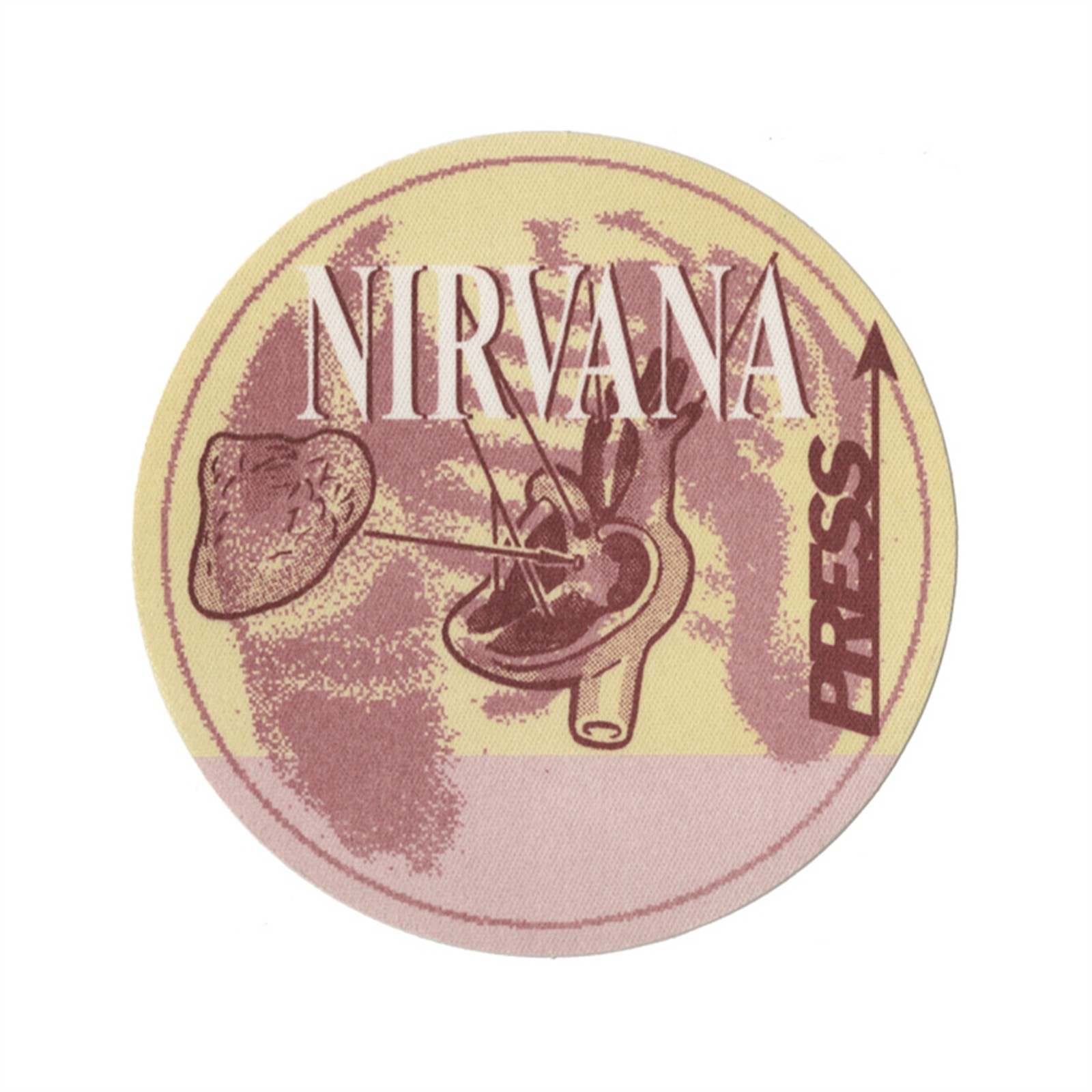 Nirvana 1993 In Utero Concert Tour Press Backstage Pass