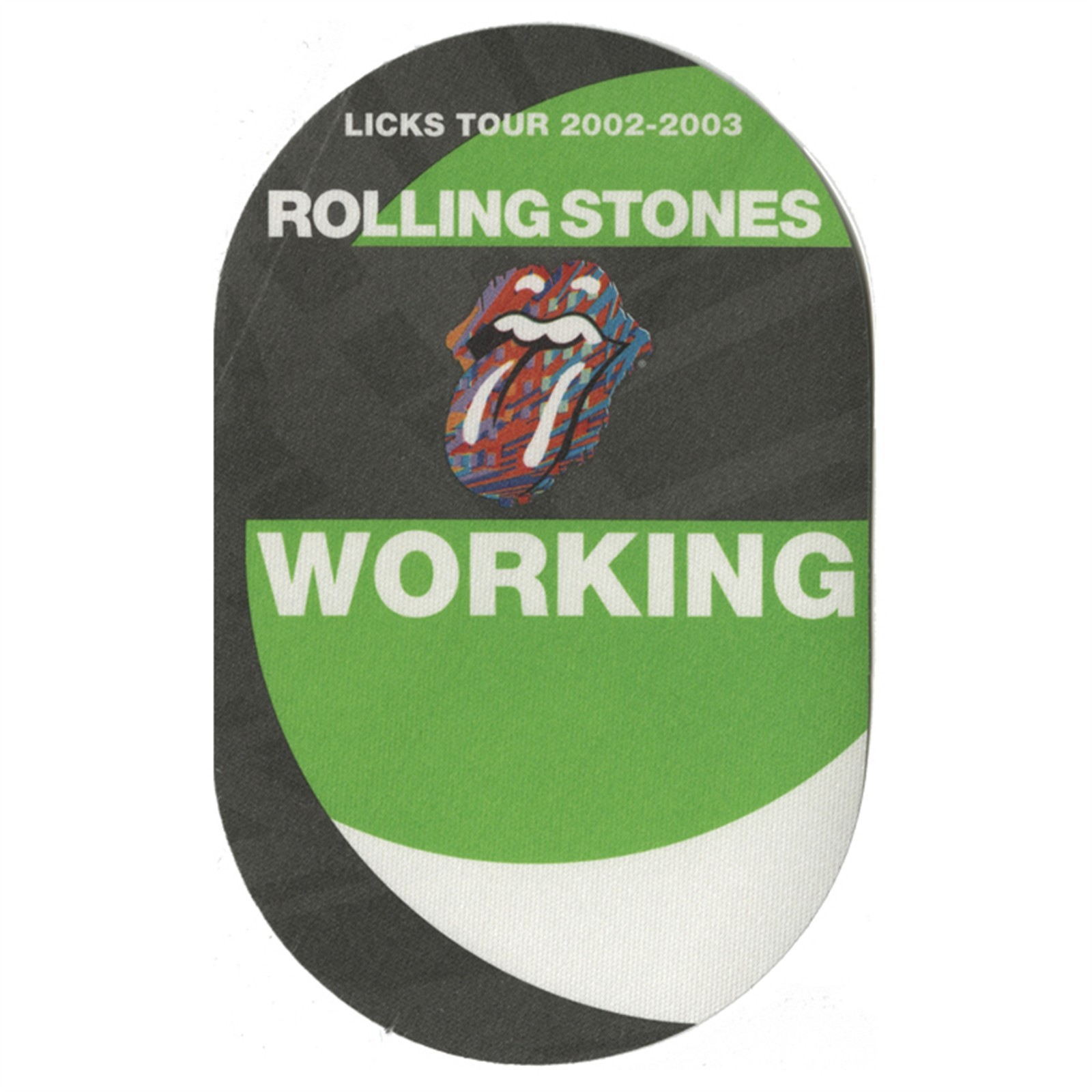 Rolling Stones 2002 Licks Concert Tour Working Backstage Pass
