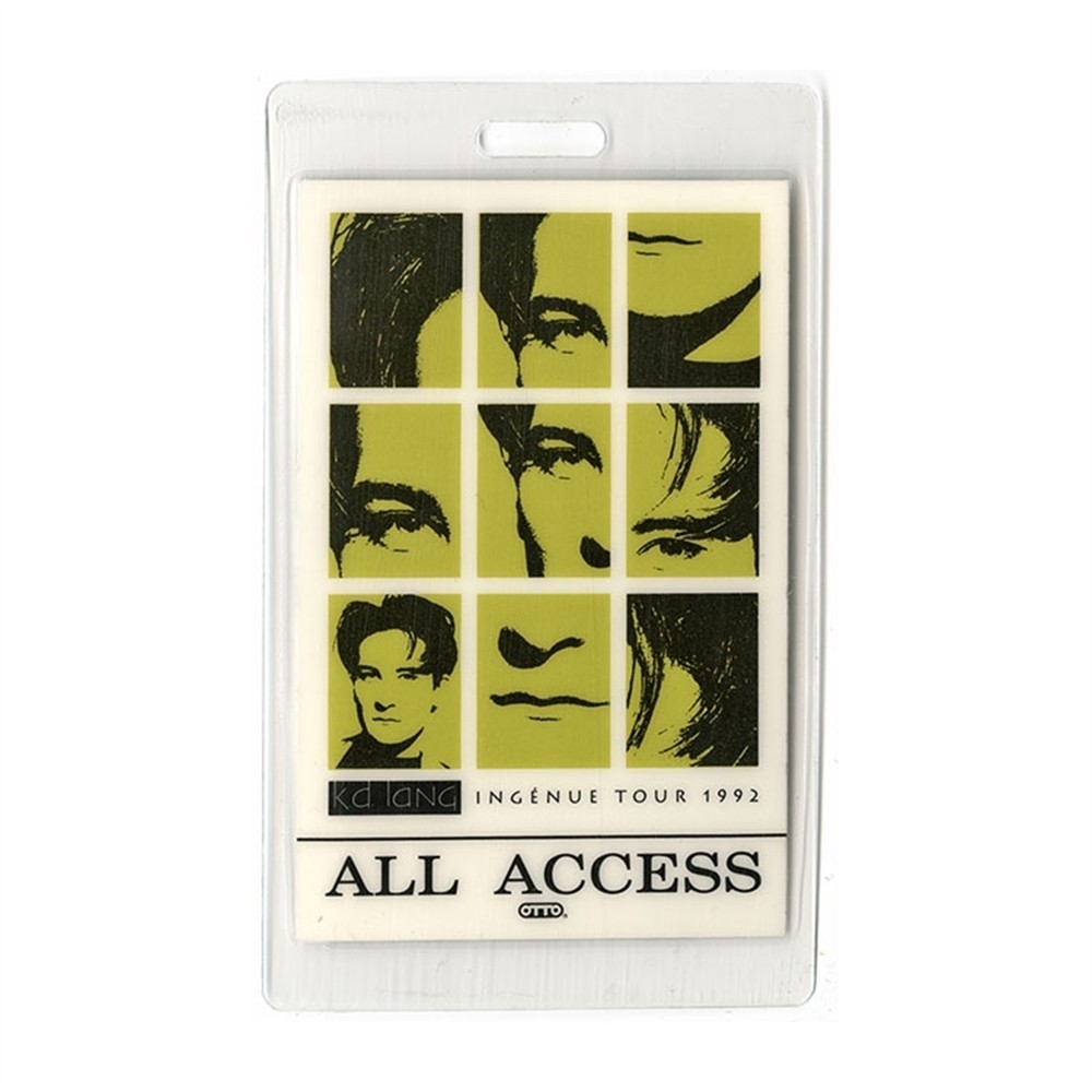 K.D. Lang 1992 Concert Laminated Backstage Pass Ingenue Tour