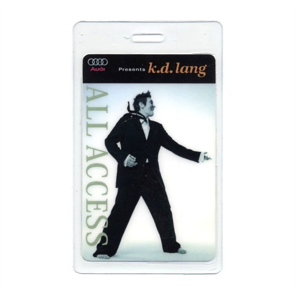 K.D. Lang 2004 Hymns of the 49th Tour All Access Laminated Backstage Pass