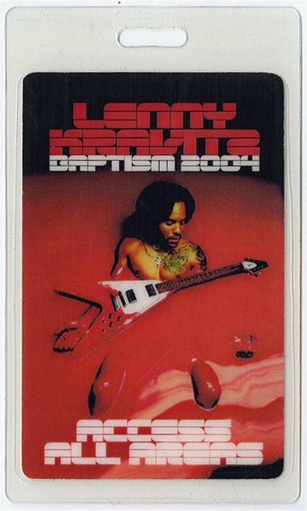 Lenny Kravitz 2004 Baptism Concert Tour All Access Laminated Backstage Pass