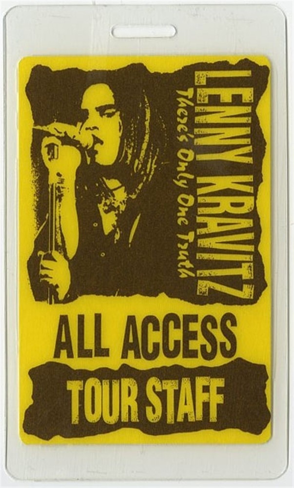 Lenny Kravitz 1991 Mama Said Concert Tour Vintage Staff Laminated Backstage Pass