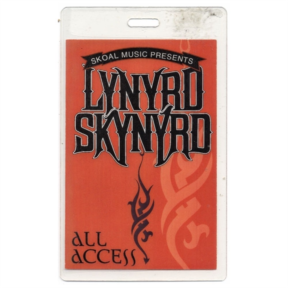 Lynyrd Skynyrd 1994 Endangered Species Tour All Access Laminated Backstage Pass