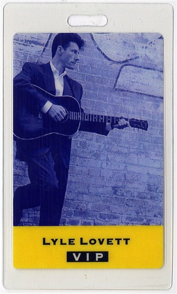 Lyle Lovett Concert Tour Laminated Backstage Pass VIP