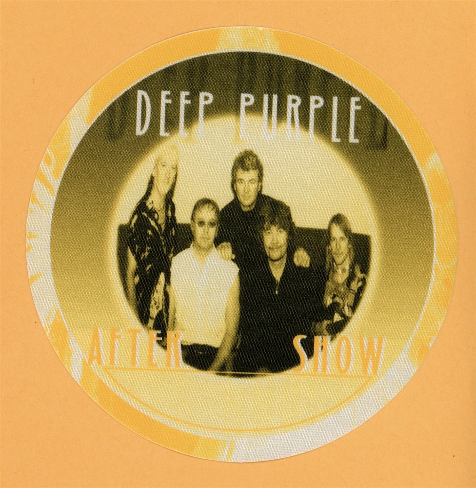 Deep Purple 2002 Bananas Concert Tour AFTER SHOW Backstage Pass