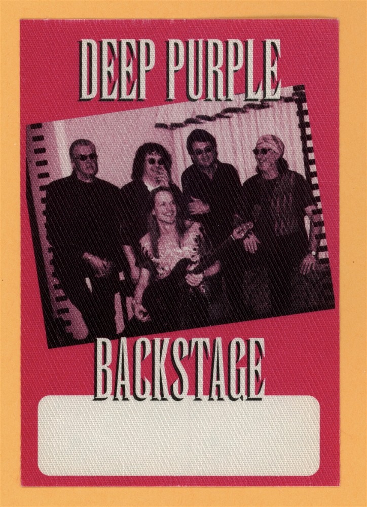 Deep Purple 2002 Bananas Concert Tour Backstage Pass