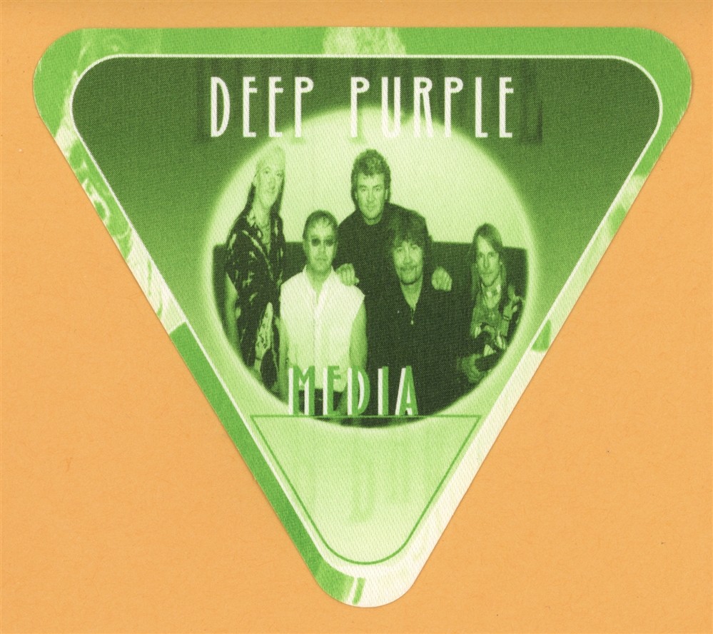 Deep Purple 2002 Bananas Concert Tour MEDIA Backstage Pass