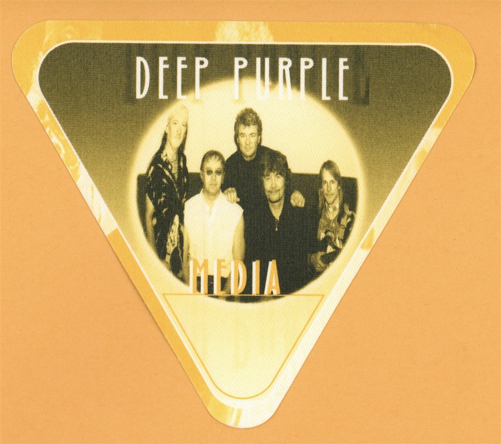 Deep Purple 2002 Bananas Concert Tour MEDIA Backstage Pass
