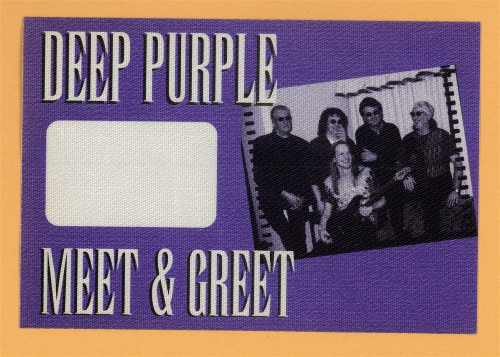 Deep Purple 2002 Bananas Concert Tour MEET & GREET Backstage Pass