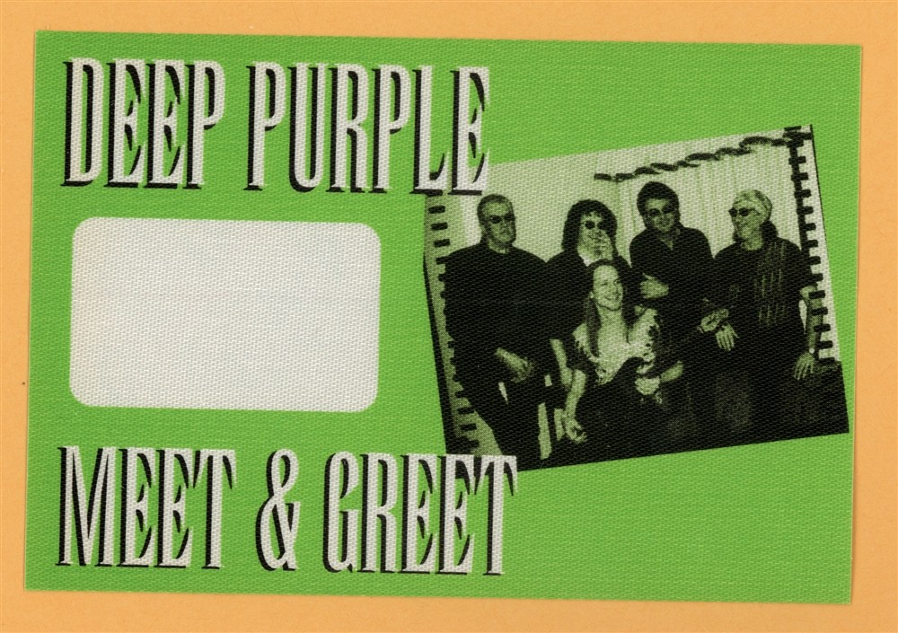 Deep Purple 2002 Bananas Concert Tour MEET & GREET Backstage Pass